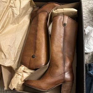 Women's Brown Leather Knee-High Boots